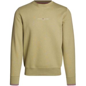 Tommy Hilfiger sweater met logo faded olive
