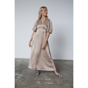 SisterS Point - Midi Jurk - Champagne - Satijn