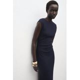 MANGO - BASILEA - Jurk - Navy - 7/8 lengte - Mouwloos