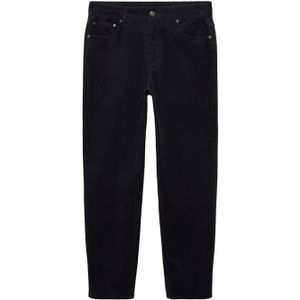 Mango Man corduroy slim fit broek marineblauw