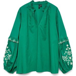 VERO MODA CURVE blousetop groen broderie