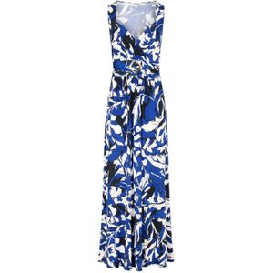 Morgan maxi jurk met all over print blauw/ecru