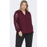 ONLY CARMAKOMA blouse donkerrood