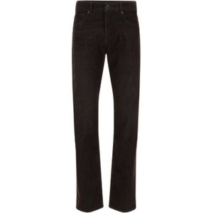 WE Fashion Blue Ridge corduroy regular fit broek dark roast