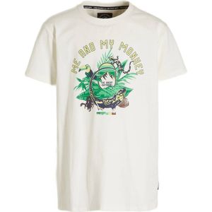 Me & My Monkey T-shirt Mink met printopdruk wit