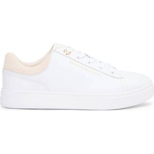 Tommy Hilfiger leren sneakers wit/creme