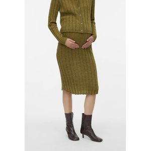 MAMALICIOUS zwangerschaps midi rok gebreid groen