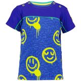 4PRESIDENT T-shirt met all over print felblauw