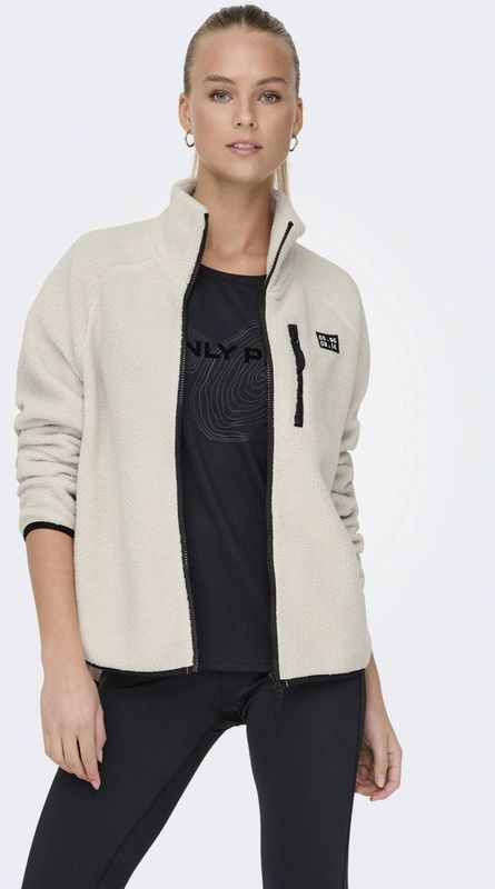 ONLY PLAY - Teddy Jas - Sweatstof - Hoge Hals - Lange Mouwen - Ritssluiting