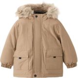 Mango Kids - Jas - Jongens - Met Capuchon - Imitatiebontkraag