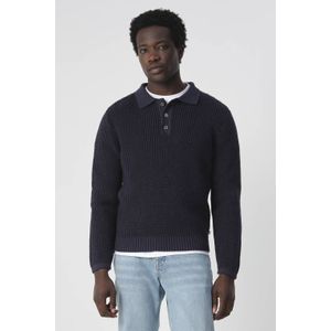 J.C. RAGS - Baker - Heren Polo - Ombre Blue - Long Sleeve