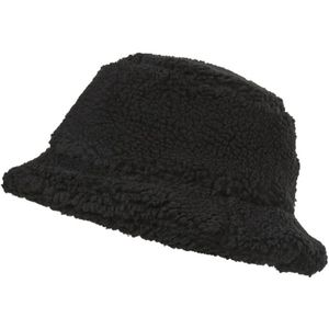Sarlini bucket hat van teddystof zwart