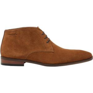 Van Lier Konstanz suède veterschoenen cognac