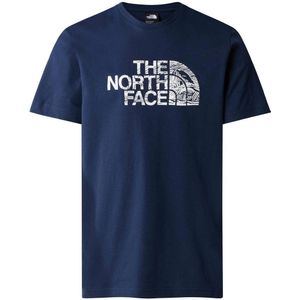 The North Face T-shirt Woodcut Dome donkerblauw