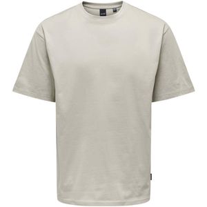 ONLY & SONS oversized T-shirt ONSFRED lichtgrijs