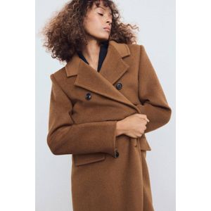 Mango manteljas bruin