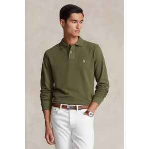 POLO Ralph Lauren slim fit polo met logo dark sage