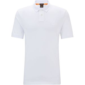 BOSS slim fit polo Passenger met logo wit