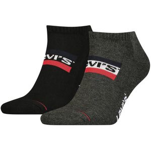 Levi's sokken met logo - set van 2 antraciet/zwart