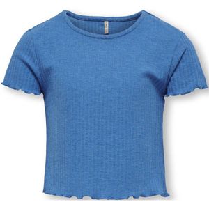 KIDS ONLY GIRL Ribgebreid T-shirt KOGNELLA Middenblauw