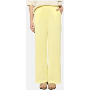 LOLALIZA wide leg broek lichtgeel