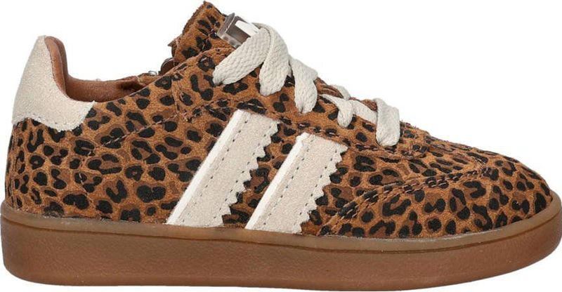 Nelson - Kids - Sneakers - Panterprint - Suède - Imitatieleer - Uitneembaar Voetbed