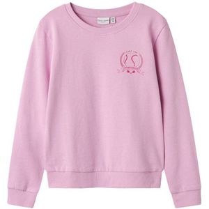 NAME IT KIDS sweater NKFVASACHA met backprint roze