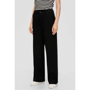 s.Oliver high waist straight fit pantalon zwart