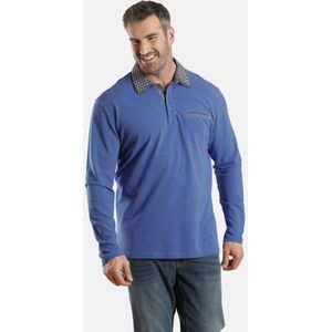 Charles Colby oversized polo EARL CHAD Plus Size blauw