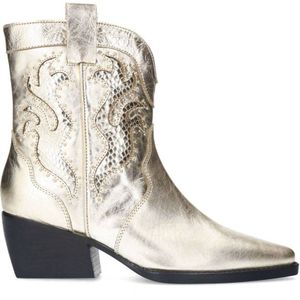 Sacha - Dames - Gouden metallic cowboylaarsjes met studs