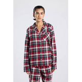 America Today flanellen pyjama Morgan rood/wit/groen