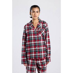 America Today flanellen pyjama Morgan rood/wit/groen