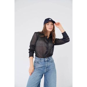 Est'seven blouse donkerblauw met glitter