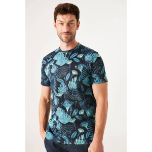 Garcia T-shirt met all over print dark moon