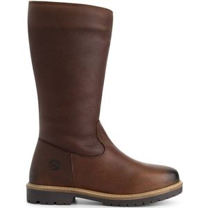 Travelin - Forde - Hoge Laarzen - Donkerbruin - Wolgevoerd