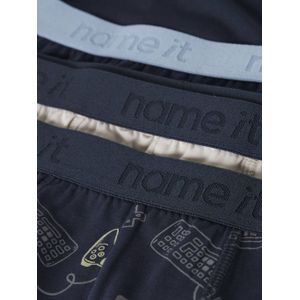 NAME IT KIDS boxershort - set van 3 donkerblauw/ecru