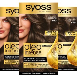 Syoss Oleo Intense haarkleuring - voordeelverpakking - 5-10 Cool Bruin