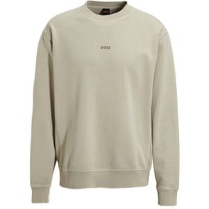 BOSS sweater WeFade met logo beige