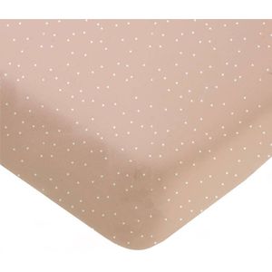 Mies & Co Biologisch katoen Adorable Dots baby wieg hoeslaken 40x80 cm roze/wit
