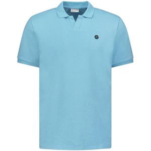 No Excess regular fit polo met logo aqua