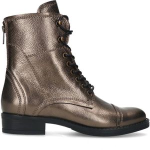 Manfield leren veterboots brons