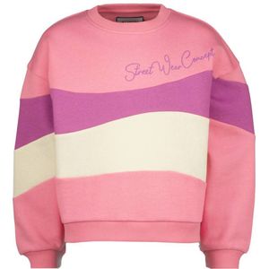 Raizzed sweater Luxx lichtroze/paars/wit