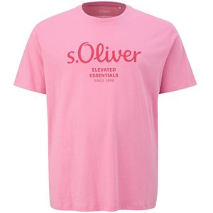 s.Oliver Big Size T-shirt Plus Size met printopdruk roze