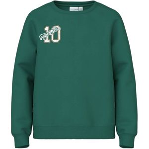 NAME IT KIDS sweater NKMVASHA met backprint groen