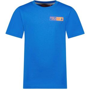 TYGO & vito T-shirt Tijn met printopdruk felblauw