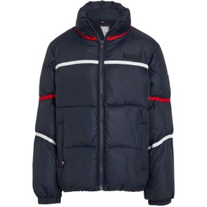 Tommy Hilfiger gewatteerde jas donkerblauw/wit/rood