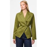 Pcfalka - Getailleerd Krijtstreep Blazer - Zakelijk - Polyester