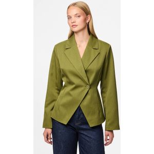 Pcfalka - Getailleerd Krijtstreep Blazer - Zakelijk - Polyester