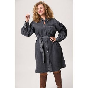 Miss Etam Plus denim spijkerjurk grey denim