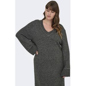 ONLY CARMAKOMA - CARELSIE LS STUDS MIDI DRESS - Gebreide Jurk - Mini